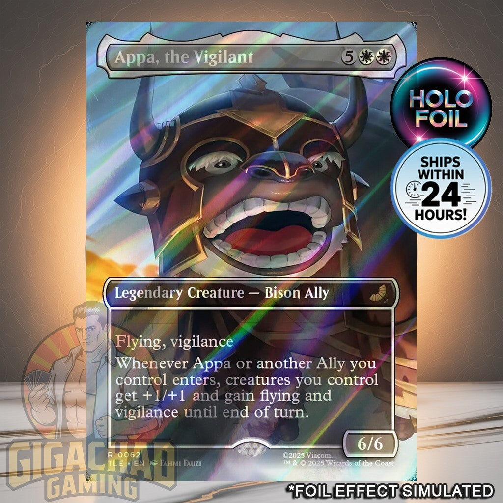 Appa, The Vigilant (Borderless) ✨HOLO FOIL ✨ #62 - Avatar Eternal (TLE)