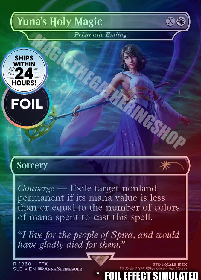(Prismatic Ending) Yuna's Holy Magic✨FOIL ✨ (SLD) #1868· Rare