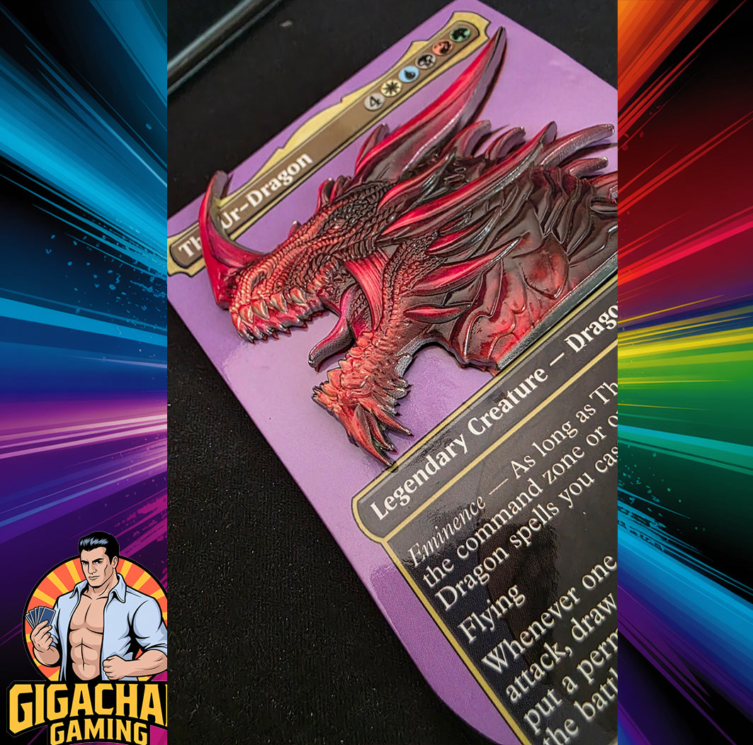 The Ur-Dragon Pin Borderless Mythic 0689 - Magic Con 2023 Barcelona ✨CHASE PIN HIT✨