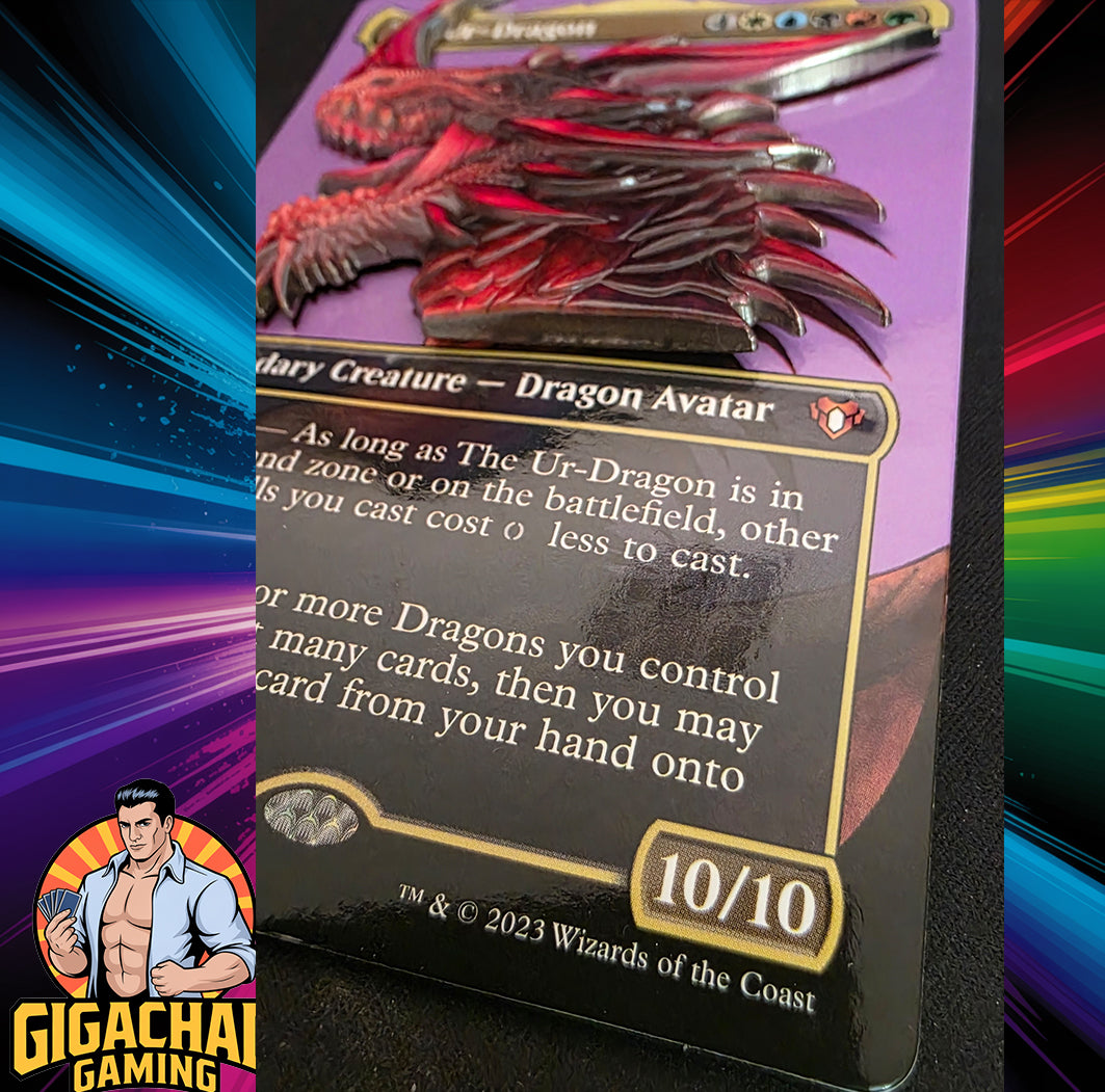 The Ur-Dragon Pin Borderless Mythic 0689 - Magic Con 2023 Barcelona ✨CHASE PIN HIT✨