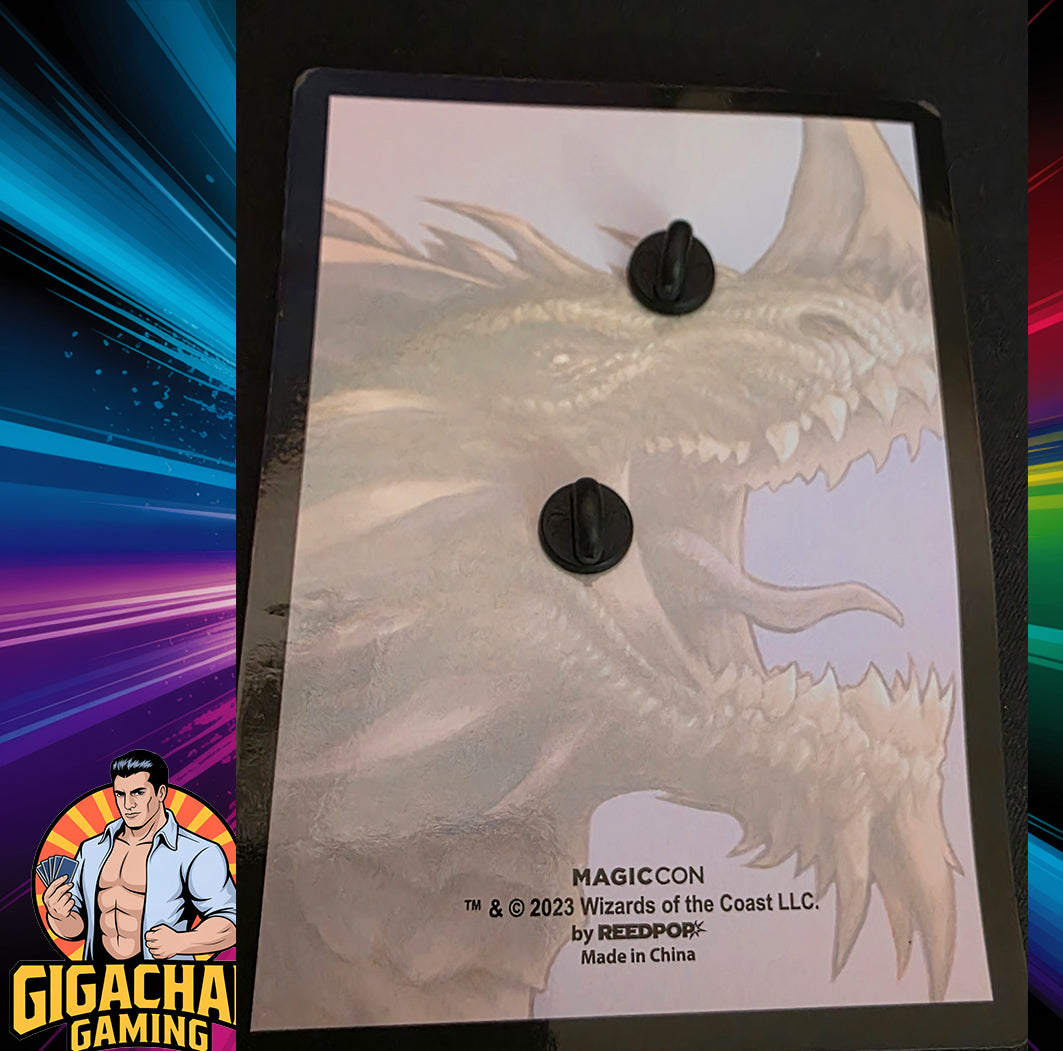 The Ur-Dragon Pin Borderless Mythic 0689 - Magic Con 2023 Barcelona ✨CHASE PIN HIT✨