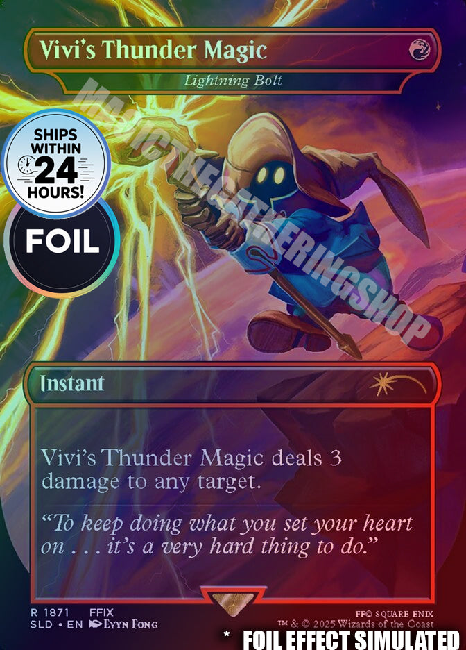 Vivi's Thunder Magic (Lightning Bolt) ✨FOIL ✨  (SLD) #1871· Rare