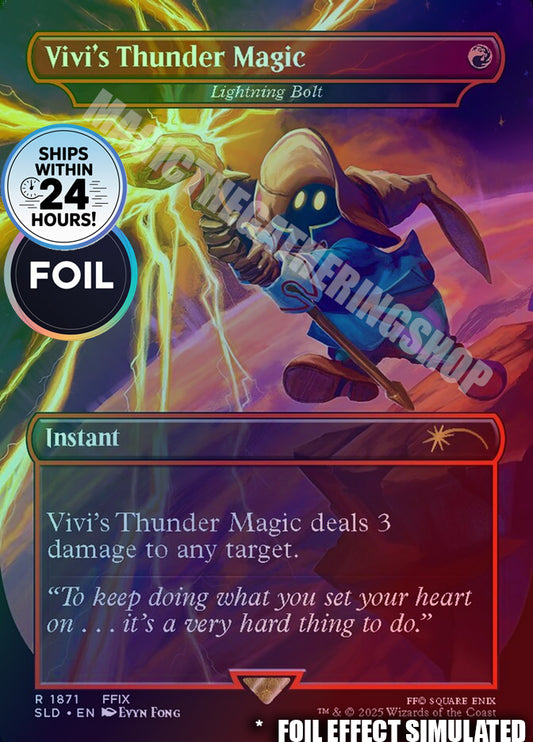 Vivi's Thunder Magic (Lightning Bolt) ✨FOIL ✨  (SLD) #1871· Rare